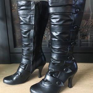 Black boots Victorian inspired